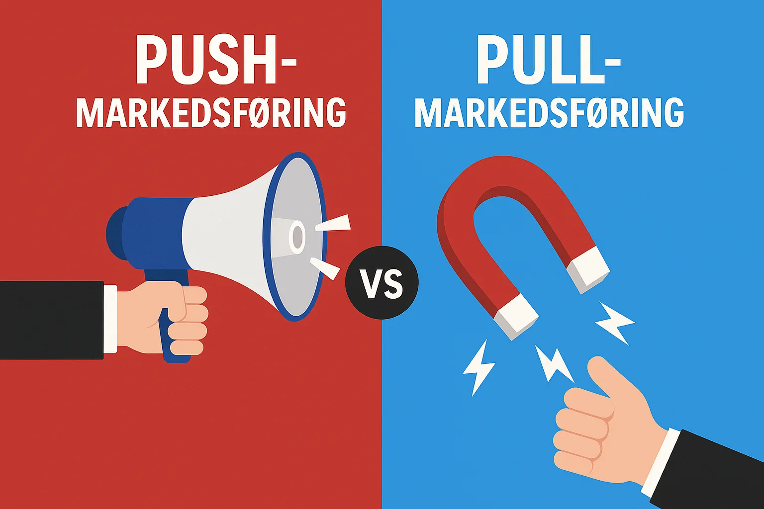 Push- og pull-markedsføring: Hva er forskjellen?
