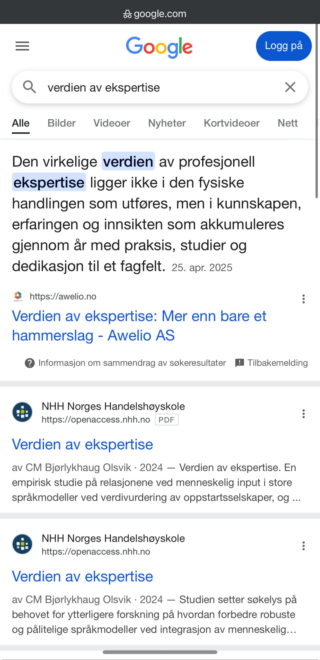 Verdien_av_ekspertise_Awelio_featured_snippet_topp_1_google