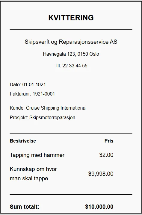 Kvittering av ekspertise