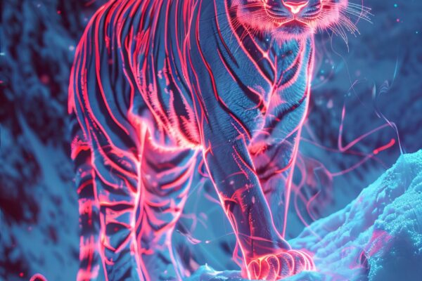 awelio_ai_cgi_neon-hologram-tiger
